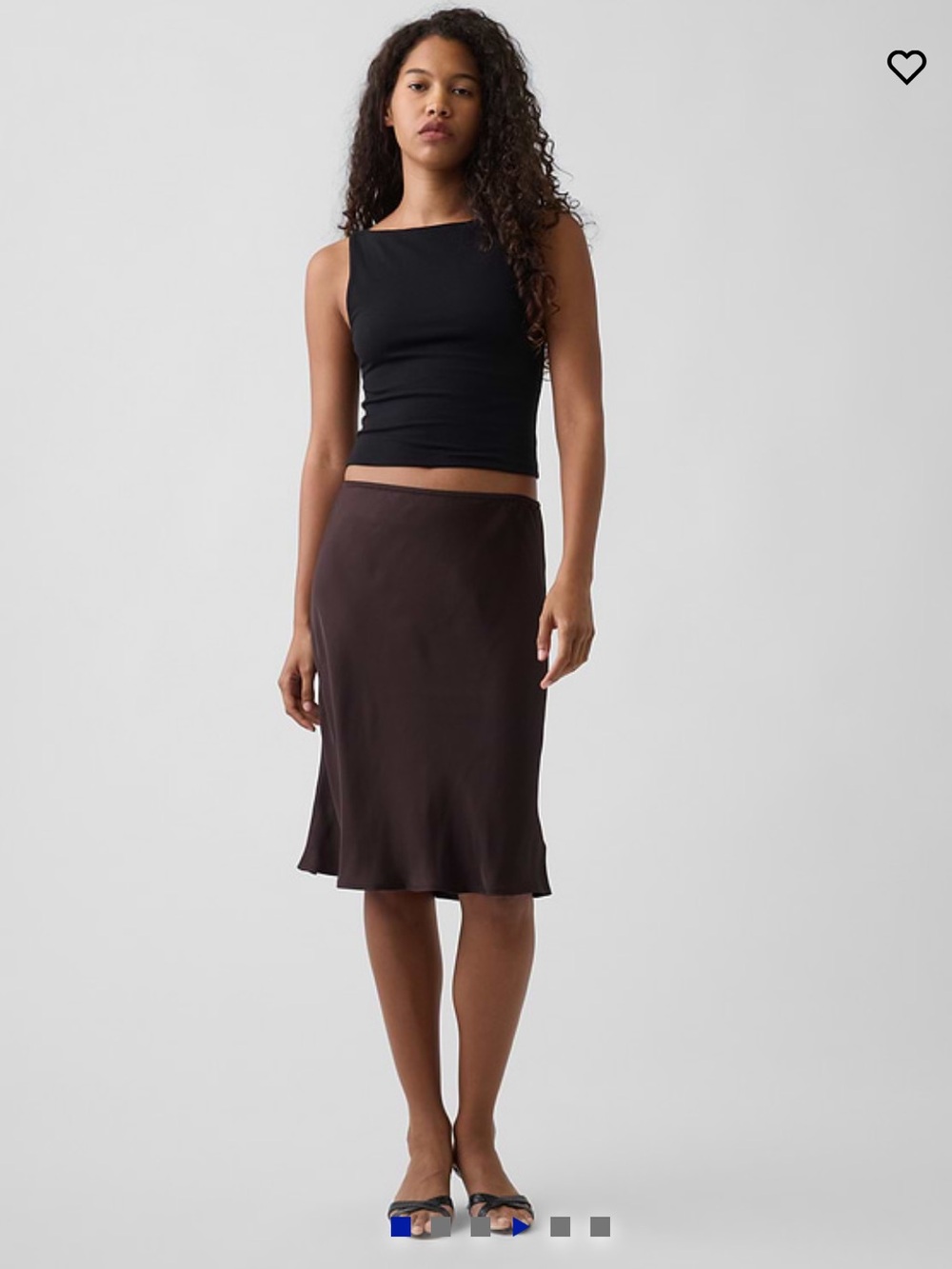 Gap - Women’s L - Satin Bias-Cut Terra Cotta Brown Skirt